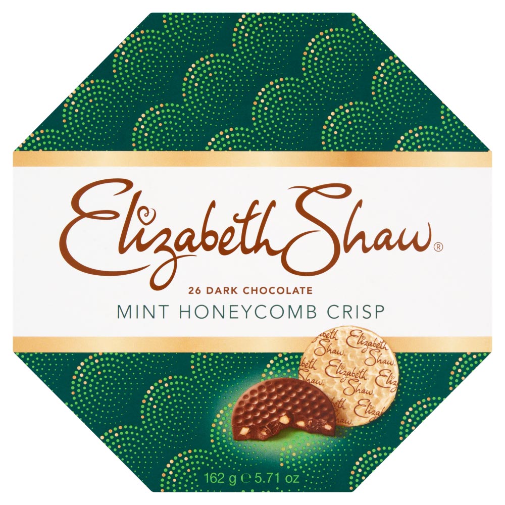 Elizabeth Shaw Dark Chocolate Mint Honeycomb Crisp 162g - 8 Count