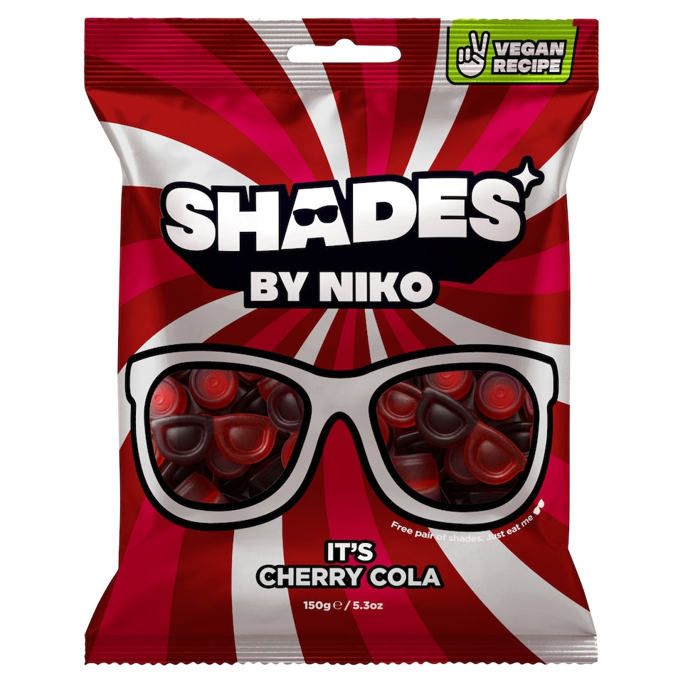 Shades by Niko Cherry Cola Flavour Sweets Bag 150g - 20 Count