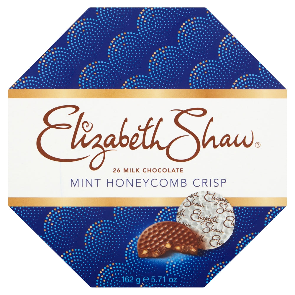 Elizabeth Shaw Milk Chocolate Mint Honeycomb Crisp 162g - 8 Count