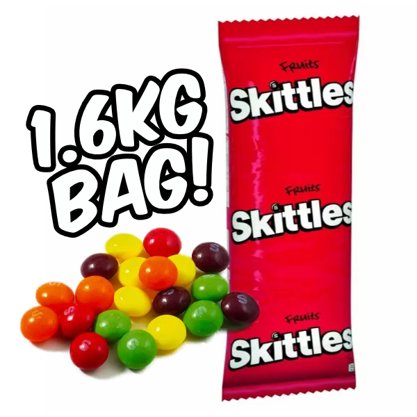 Skittles Fruits Sweets Bulk Vending Bag - 1.6kg