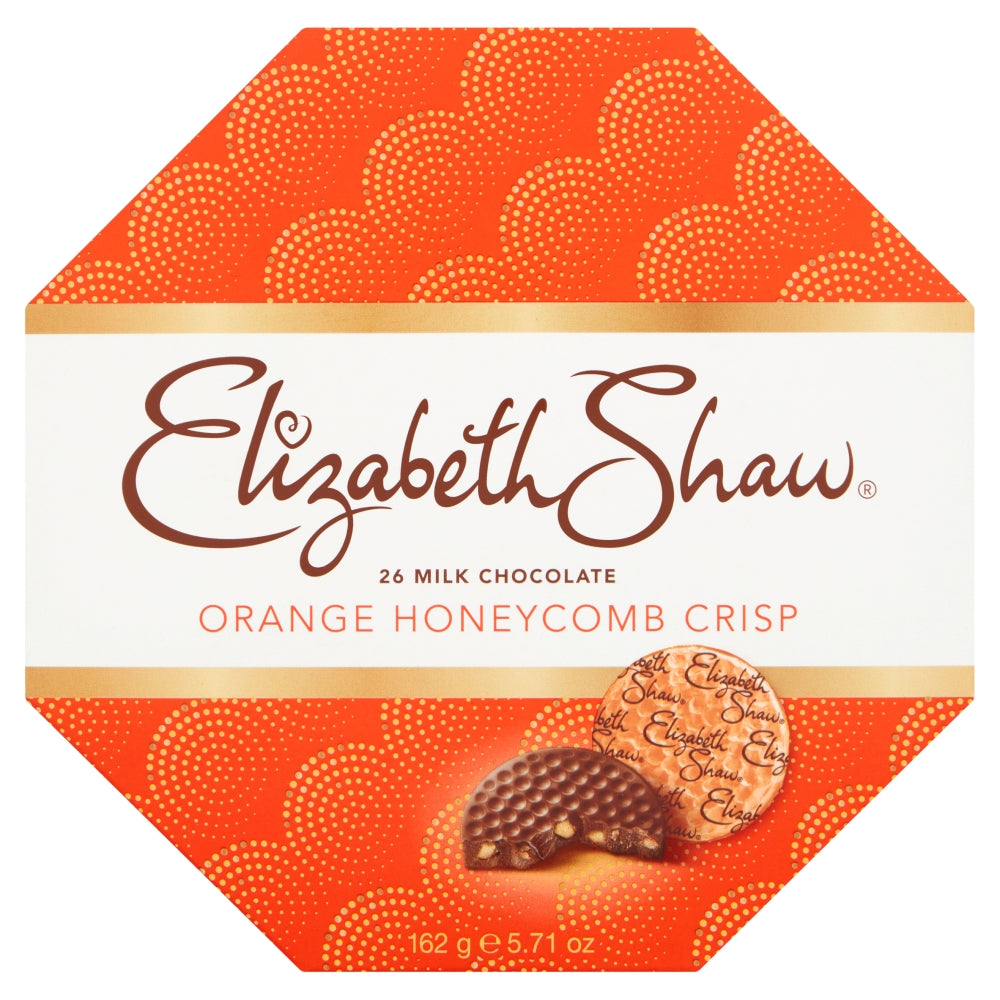Elizabeth Shaw Milk Chocolate Orange Honeycomb Crisp 162g - 8 Count