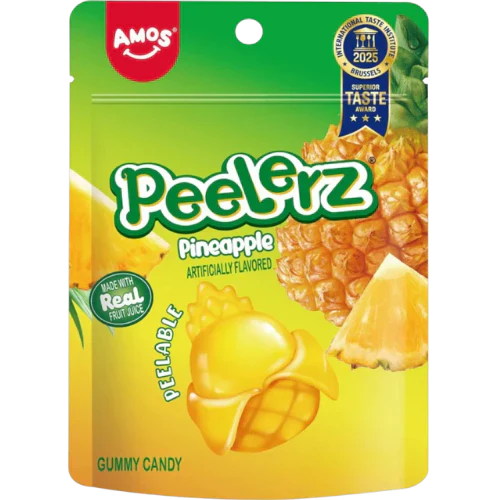 Amos Gummy Pineapple Peelerz 120g - 12 Count