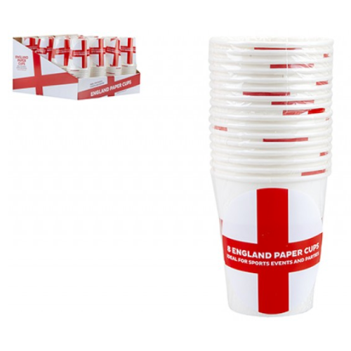 England 9oz Paper Cups - 8 Count