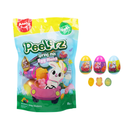 Amos Spring Mix Easter Egg Hunt Pouch 60g - 12 Count