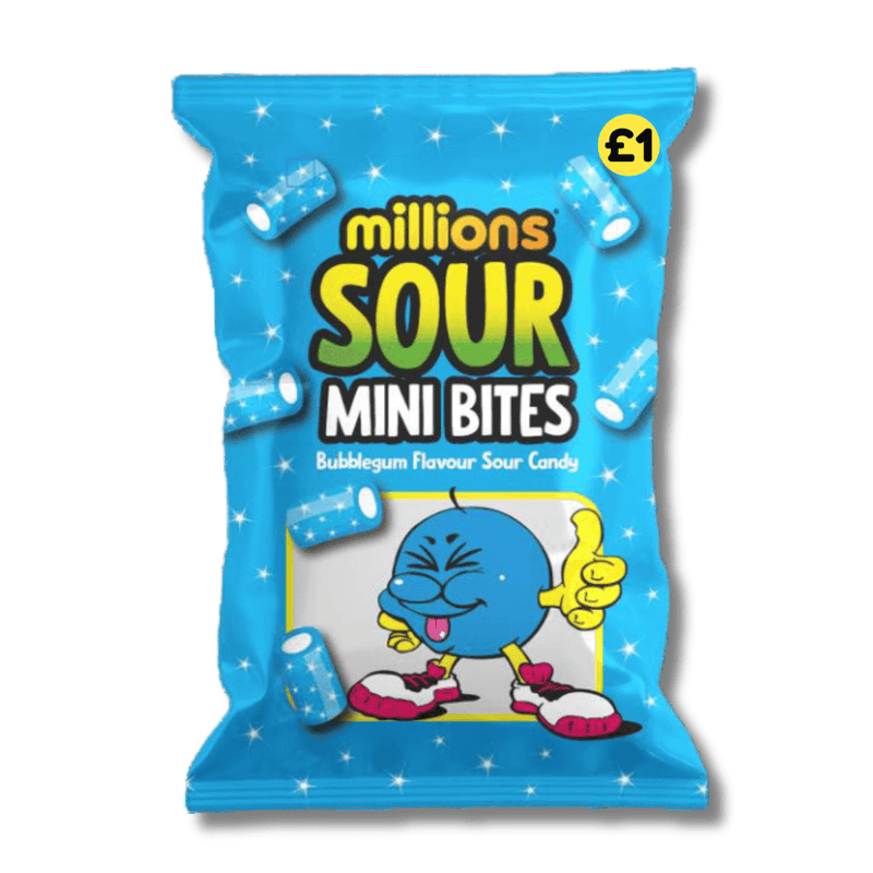 Millions Sour Bubblegum Bites PM £1 - 12x140g