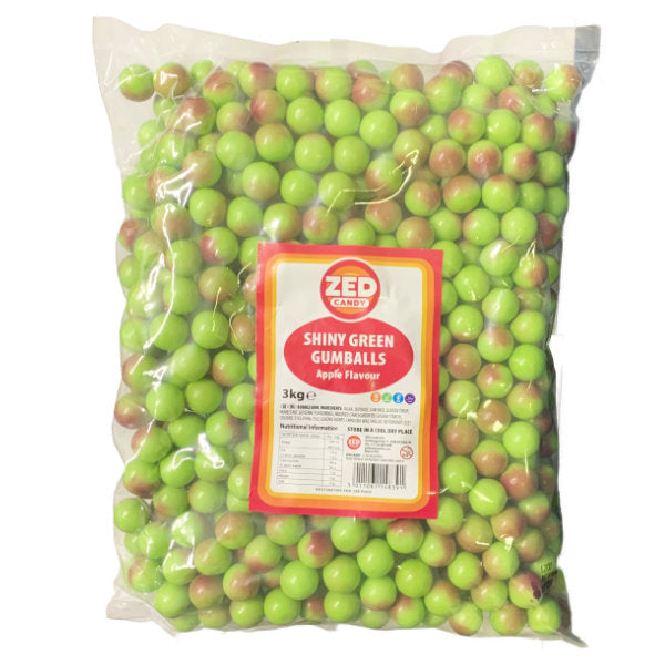Zed Candy Shiny Green Apple Gumballs - 3kg