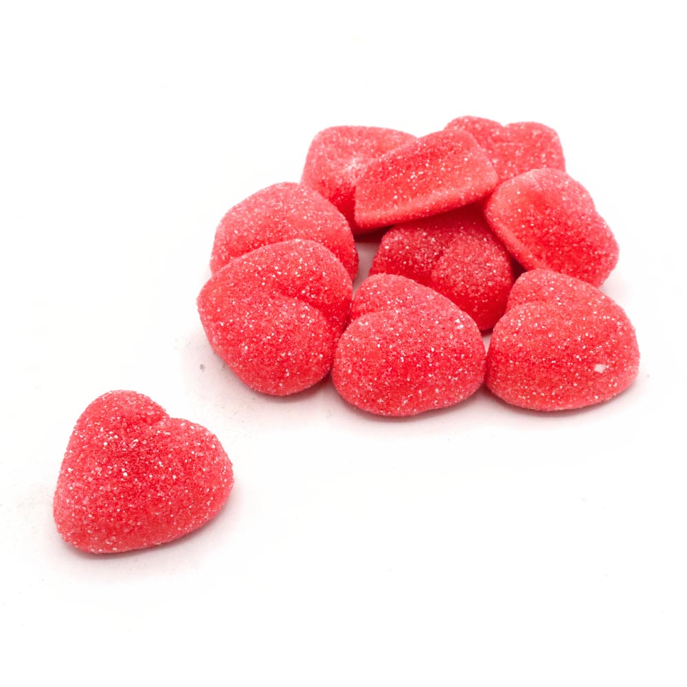 Damel Jelly Fizzy Strawberry Filled Hearts - 1kg