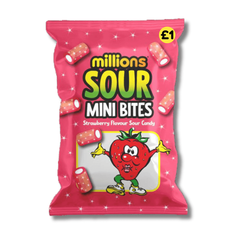 Millions Sour Strawberry Bites PM £1 - 12x140g