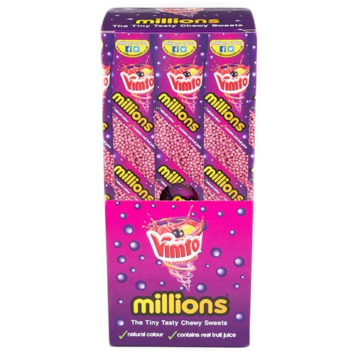 Millions Vimto Candy Tubes - 12 Count