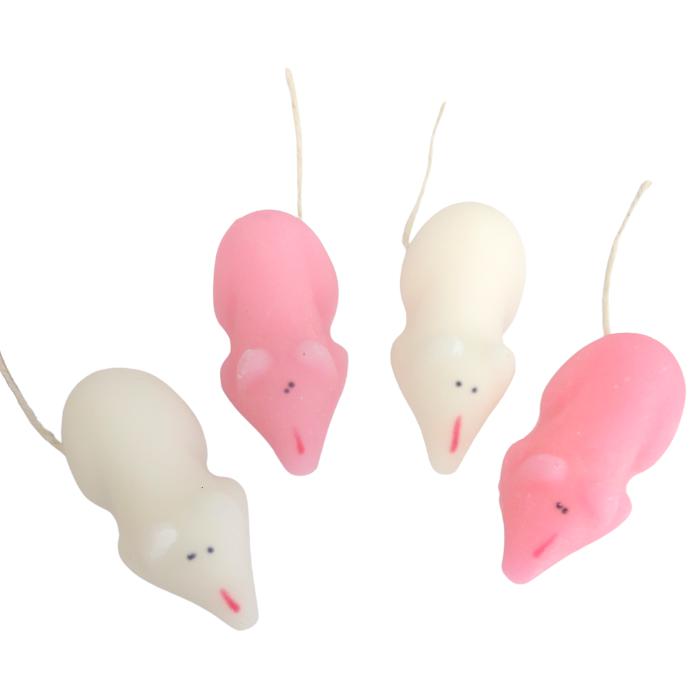 Boynes Pink & White Sugar Mice - 60 Count
