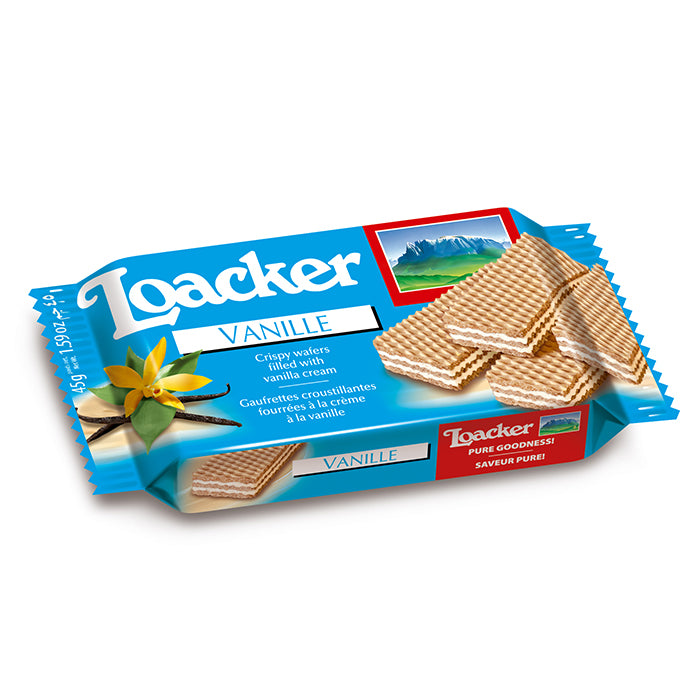 Loacker Vanilla Wafers 45g - 25 Count