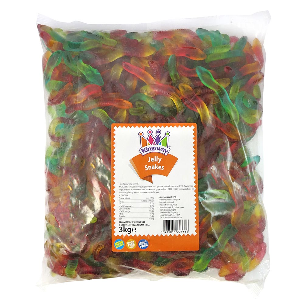 Kingsway Jelly Snakes - 3kg