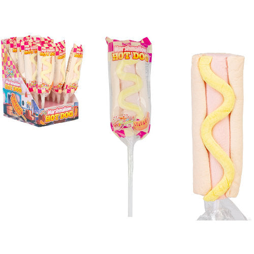 PMS Marshmallow Hot Dog Lollipop 15g - 12 Count