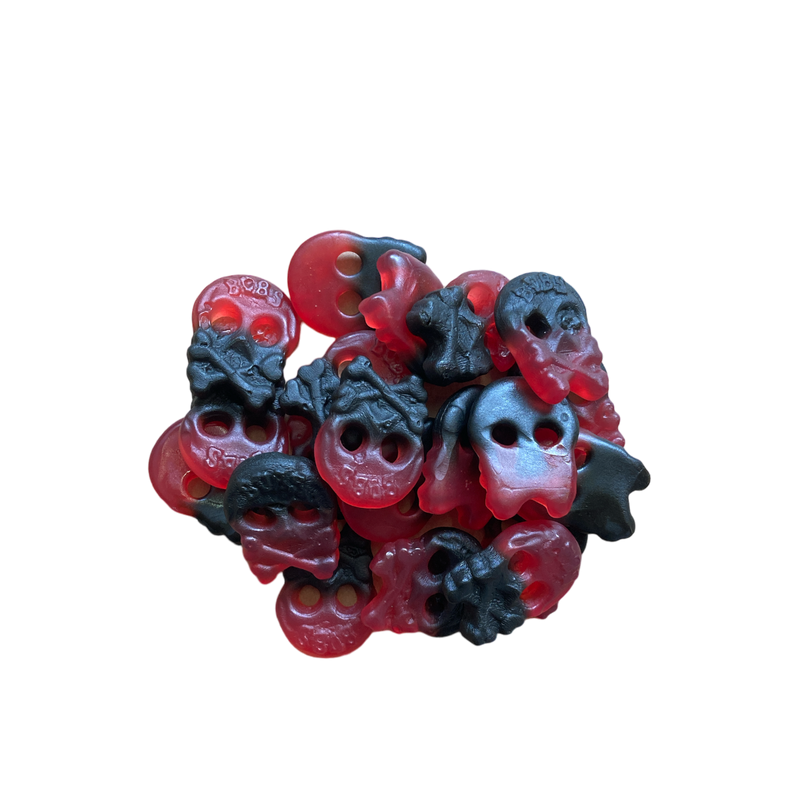 Bubs Vegan Mini Liquorice & Raspberry Skulls - 4kg