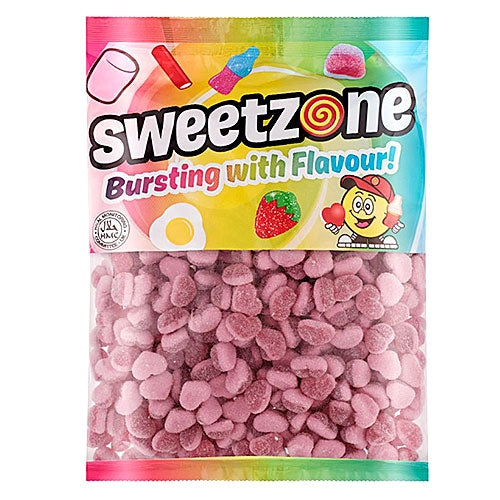 Sweetzone Fizzy Strawberry Hearts - 1kg