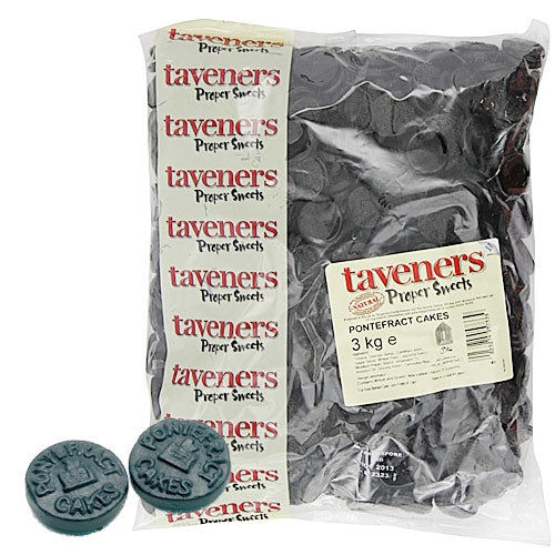 Taveners Liquorice Pontefract Cakes - 3kg