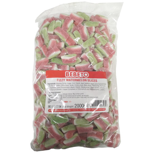 Bebeto Halal Fizzy Watermelon Slices - 2kg