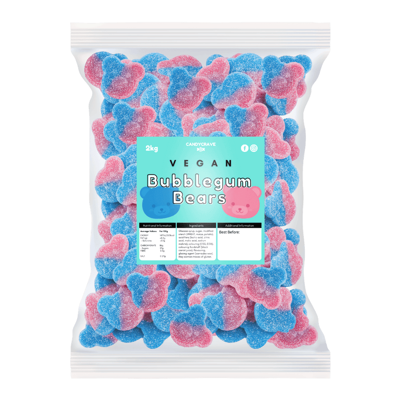 Candycrave Vegan Fizzy Bubblegum Bears - 2kg
