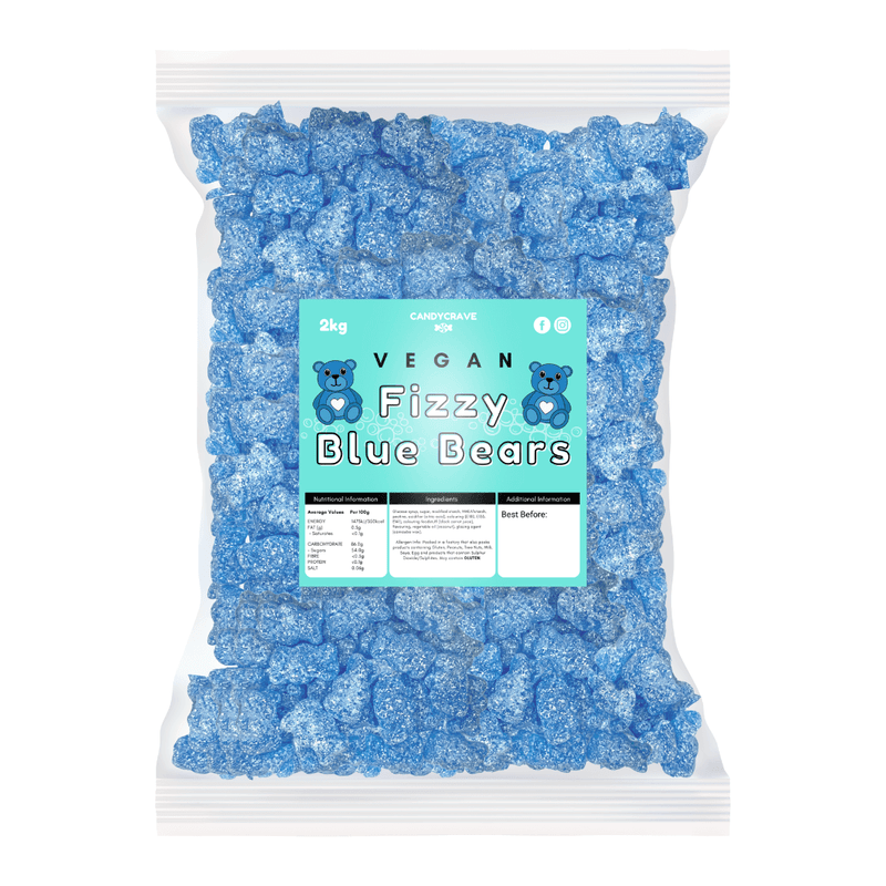 Candycrave Vegan Fizzy Blue Bears - 2kg