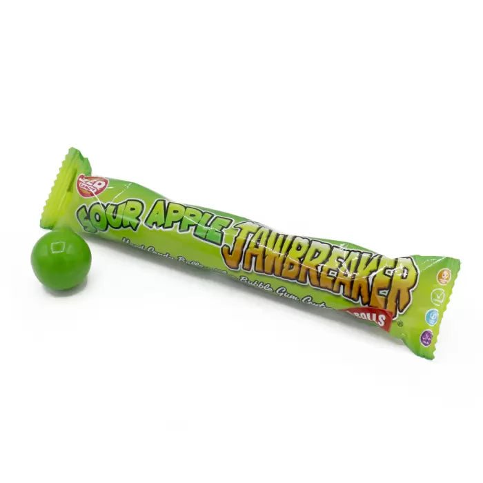 Zed Candy Sour Apple 6 Ball Jawbreakers - 24 Count