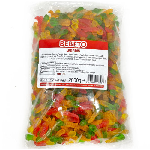 Bebeto Halal Jelly Worms - 2kg