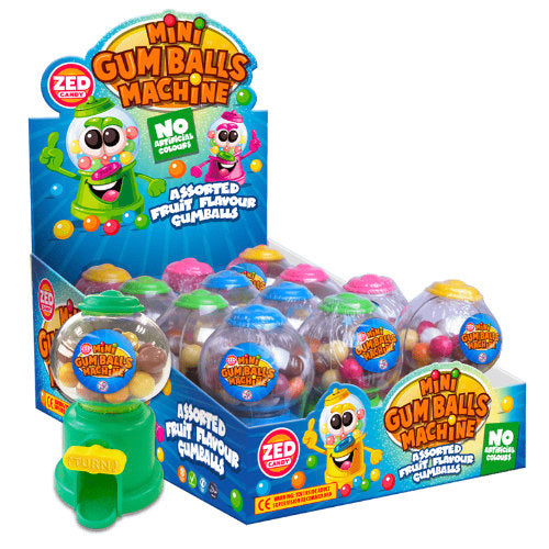 Mini Gumball Candy Machines - 12 Count