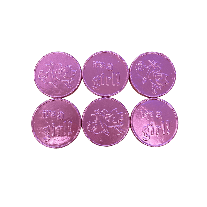 Lovalls It's A Girl Chocolate Coins - 600g