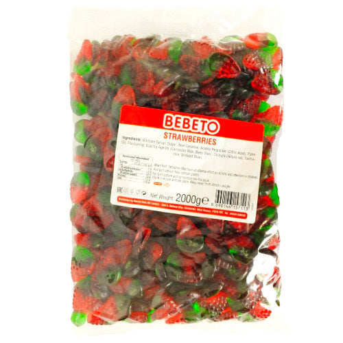 Bebeto Halal Jelly Strawberries - 2kg