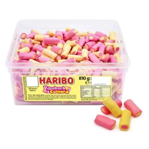 Haribo Rhubarb & Custard Tubes - 300 Count