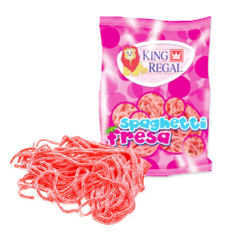 King Regal Sour Spaghetti Strawberry Laces - 1kg