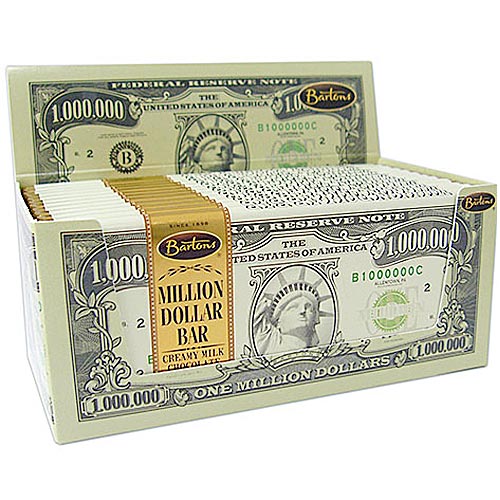 Bartons Million Dollar Chocolate Bar - 12 Count