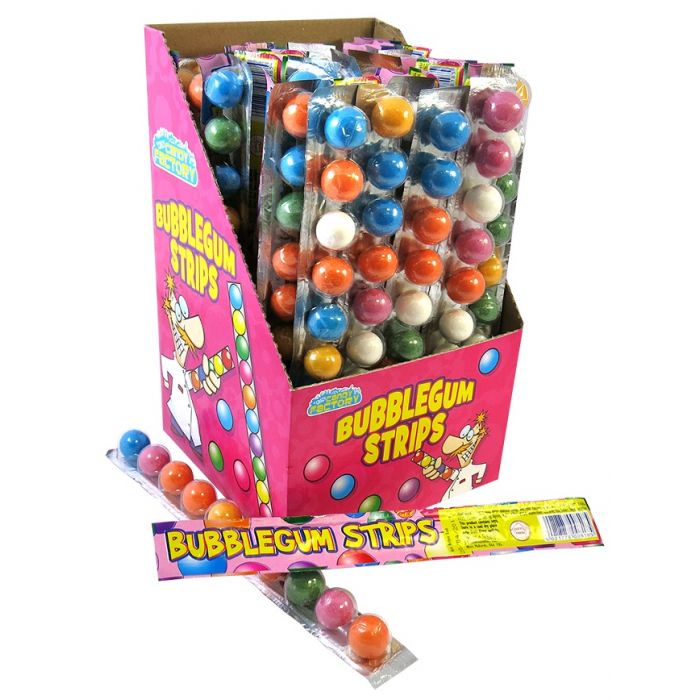 Crazy Candy Factory Bubblegum Strips 30g - 40 Count