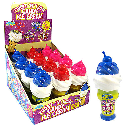 Crazy Candy Factory Twist N Lick Candy Ice Cream - 12 Count