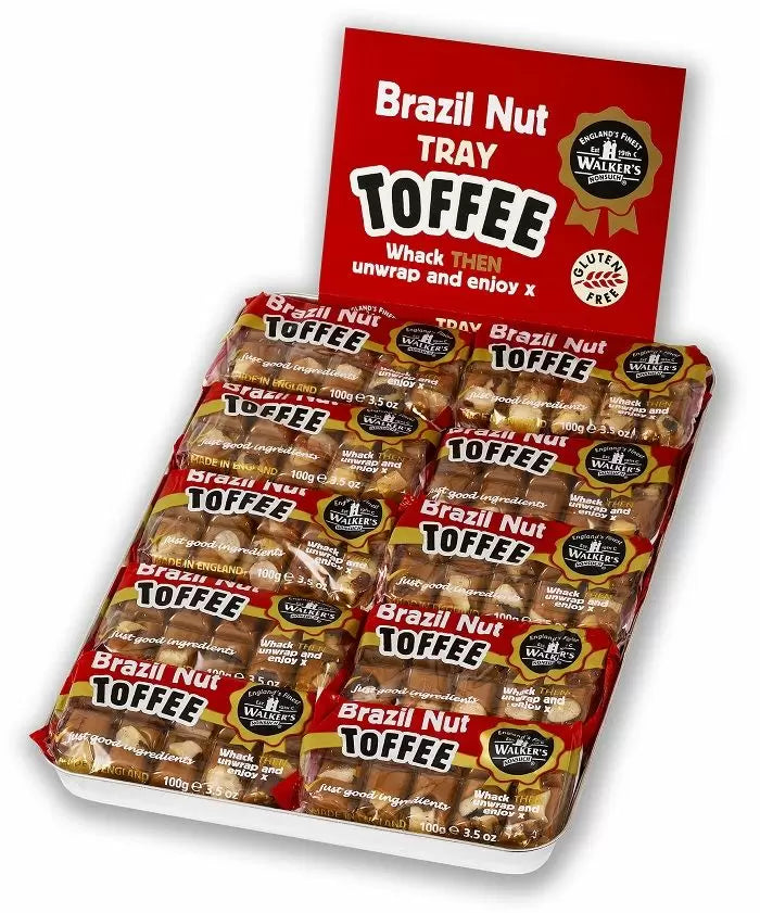 Walkers Nutty Brazil Toffee Tray - 10 Count