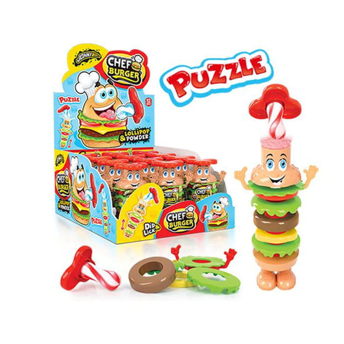 Johnny Bee Candy Chef Burger - 12 Count