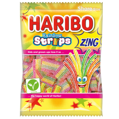 Haribo Rainbow Strips Zing - 12 x 130g