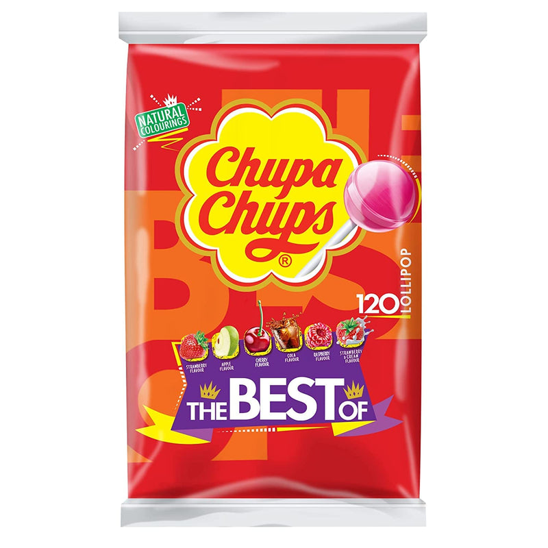Chupa Chups Best Of Lollipops Refill Bag - 120 Count