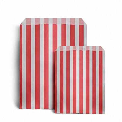 Red Stripe Candy Bags 5x7 - 1000 Count