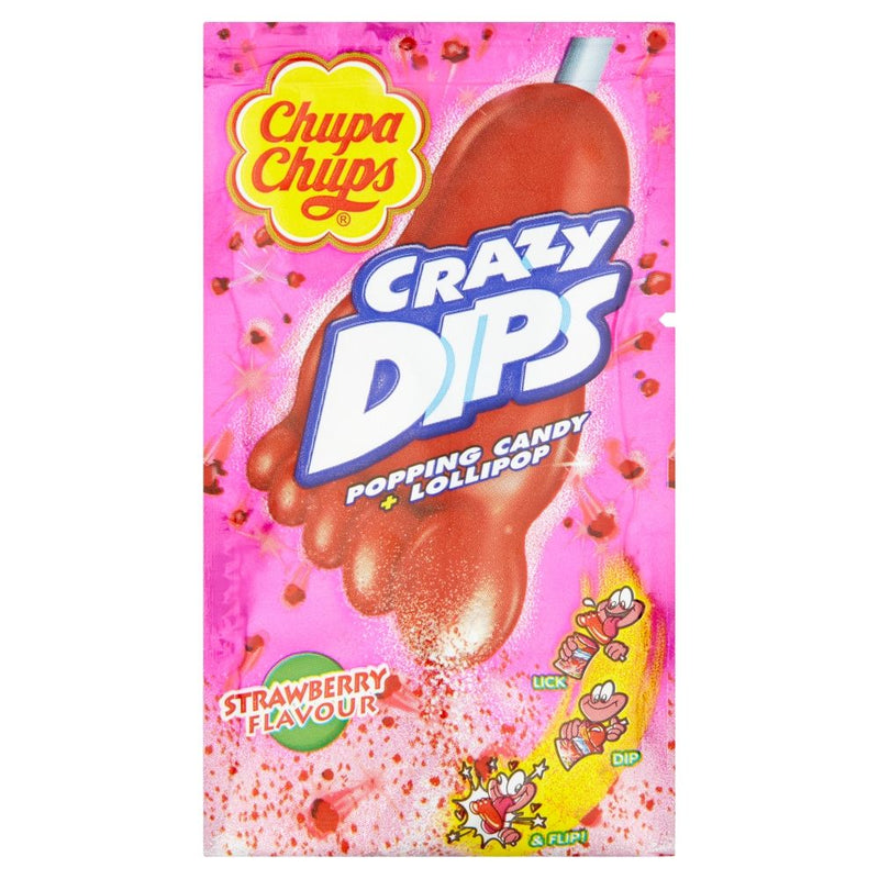 Chupa Chups Strawberry Crazy Dips - 24 Count