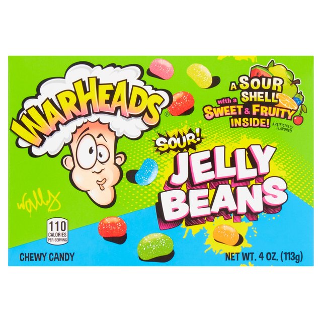 Warheads Sour Jelly Beans Box - 12 Count