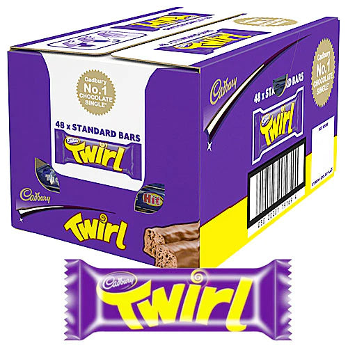 Cadbury Twirl Chocolate Bar - 48 Count
