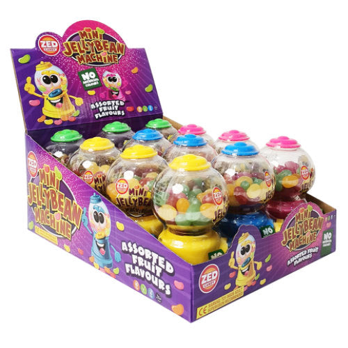 Mini Jelly Bean Candy Machines - 12 Count