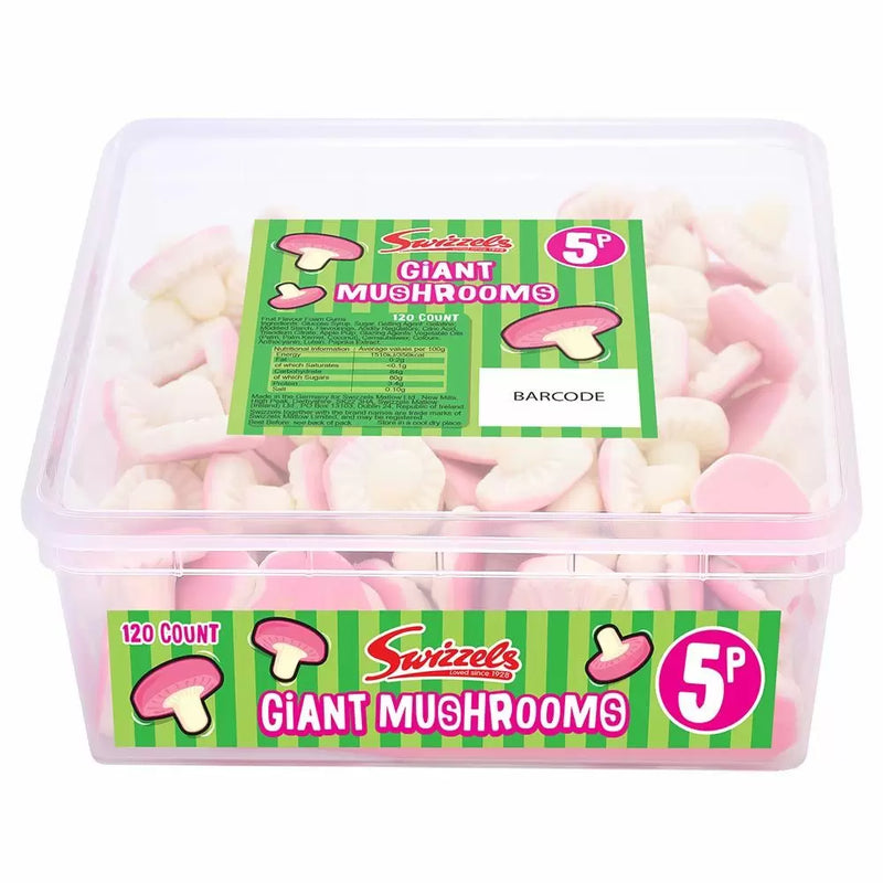 Swizzels Giant Foam Mushrooms - 120 Count