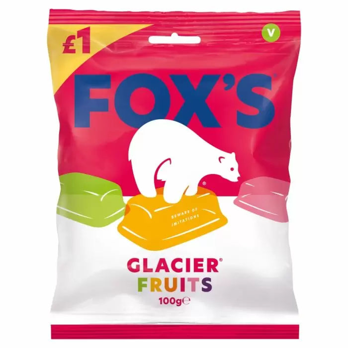 Fox's Glacier Fruits 100g PMP £1 - 12 Count