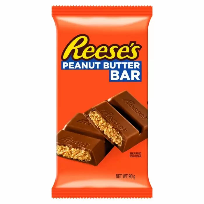 Reeses Peanut Butter Chocolate Bar 90g - 12 Count