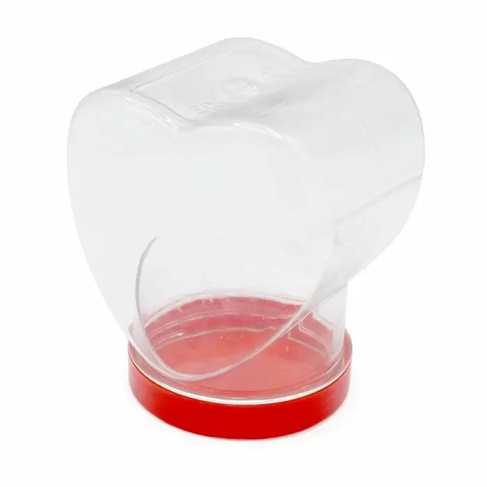 MPS Heart Shaped Empty Jar With Red Cap Lid - 36 Count