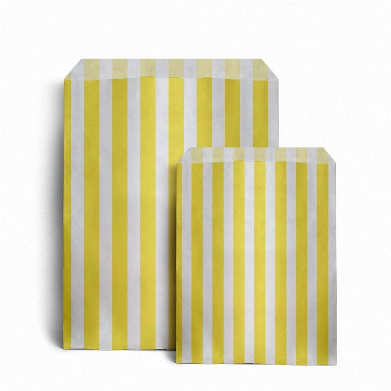 Yellow Stripe Candy Bags 5x7 - 1000 Count