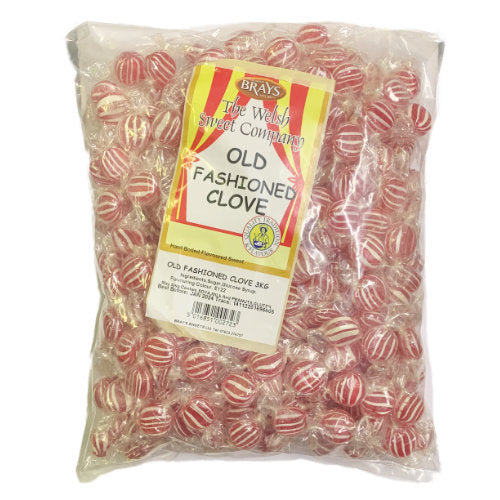 Brays Old Fashioned Clove Drops Wrapped - 3kg