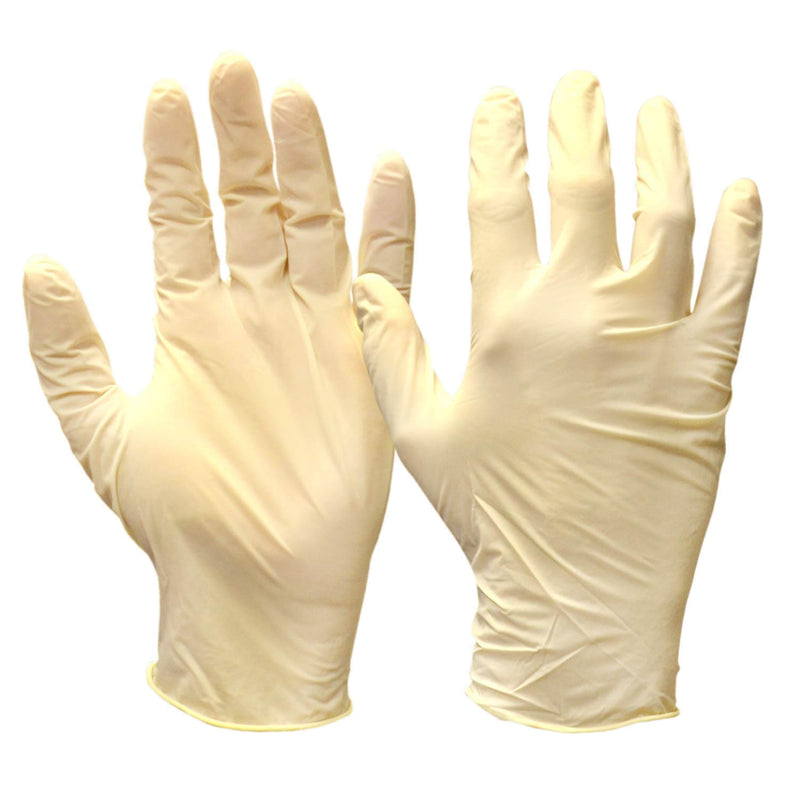 Powdered Medium Latex Gloves - 100 Count