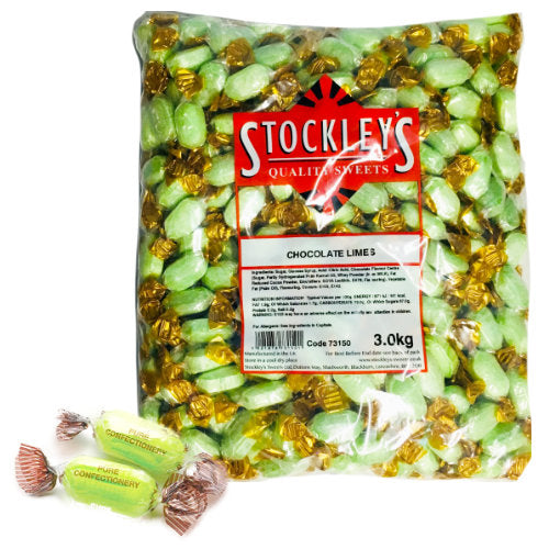 Stockleys Wrapped Chocolate Limes - 3kg